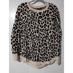 Loft Size Large Women's Animal Print Sweater